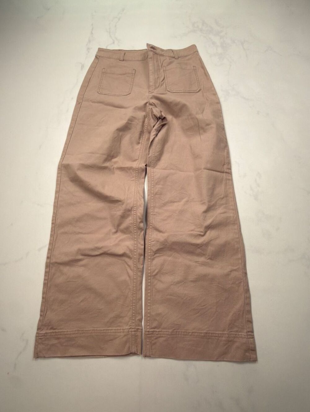 Old Navy Wide Leg Pants Tan 90s Minimalist - Womens 6 Tall